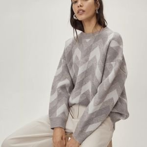 Sweater, nasty gal, size S, grey